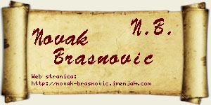 Novak Brašnović vizit kartica